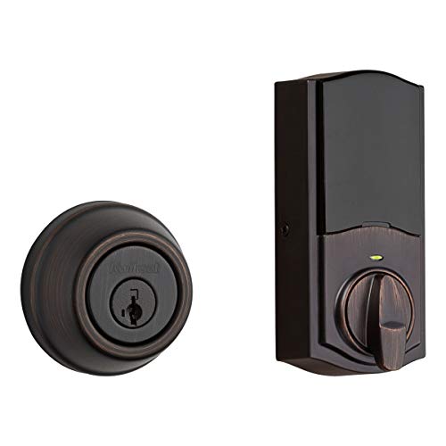 Kwikset-99140-131-Signature-Series-2nd-Gen-Round-Smart-Lock-Featuring-SmartKey-Security-and-Home-Connect-Technology-Traditional-Z-Wave-Plus-Deadbolt-Venetian-Bronze