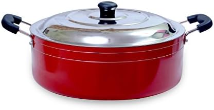 Classic Cookware 2.6mm Aluminium Non Stick Casserole Cookware, 28 cm 5.8 LTR, Red Color
