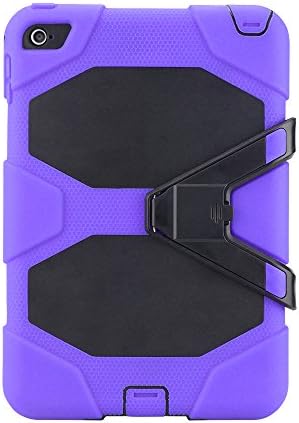 IIYBC Shockproof Hybrid Anti Shock Armor Heavy Duty Plastic &amp; Silicone Case Skin Cover for Apple Ipad Mini 4(Purple)