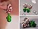 Joly Pure Silver Flower Studs Super Mario Piranha Handcrafted Polymer Clay Earrings 1 Pair
