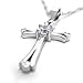 Amazing Grace Cross of Eternal Love Sterling Silver Pendant Necklace