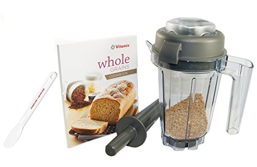 Vitamix 32-Ounce Dry Grains Container with Tamper, Spatula, Lid, Cookbook and Blades Included (Container with Tamper and Spatula) (Best Spatula For Vitamix)