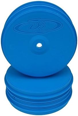 DE Racing S Black 4C Speedline Buggy Wheels for Kyosho ZX6/TLR 224/HB D413 Front, Blue