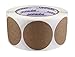 ChromaLabel Round Label Permanent Kraft Dot Stickers, 500 Labels per Roll, 2 inch