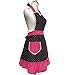 Hyzrz Lovely Sweetheart Retro Kitchen Cotton Cooking Salon Pinafore Vintage Aprons for Girls Women Apron with Pockets, Black and Pink