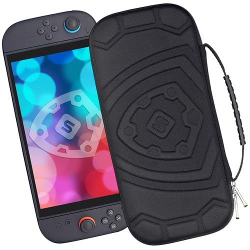 sisma Carrying Case Compatible with Nintendo Switch 2, Hard Shell Protection Portable Travel Slim Protective Case Accessories Storage & 12 Game Card Holders, Black