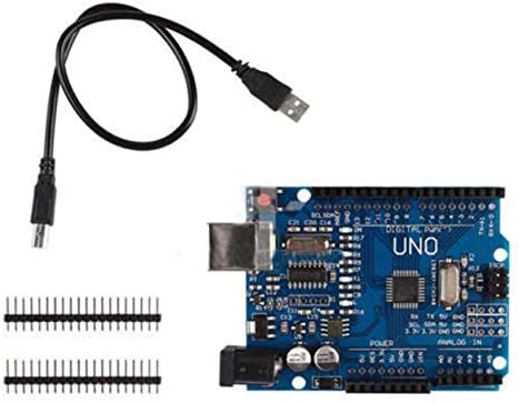 Luxuglow UNO R3 ATmega328P CH340 Development Board Compatible Arduino UNO R3 Arduino L2 Development Kit Microcontroller with USB Cable Pin Header 2.54mm Pitch Robot Parts