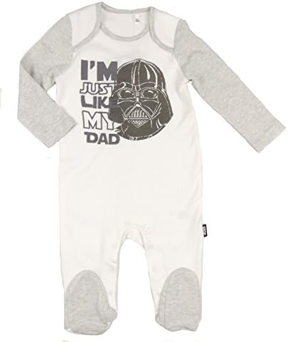 Ex Store Baby Unisex Star Wars Babygro Sleepsuit NB To 9-12M 'Just Like My Dad' (Newborn)