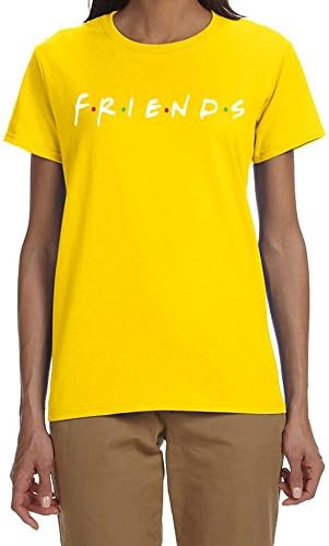 CLOTHING WORLD Friends Women's T-Shirt (Yellow, XX-Large)