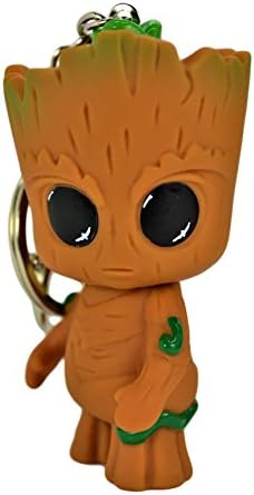 GROOT Marvel Guardians of the Galaxy 3D Ultra Detail Baby Keychain-Ring-Bag Charm.Turnable head.3 H