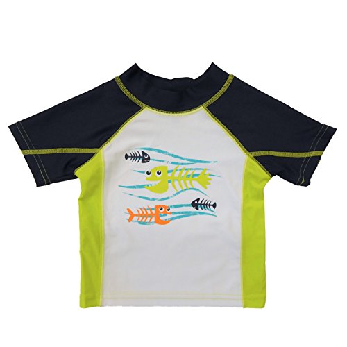 Infant & Toddler Boys Fish Skeletons Rash Guard Swim Shirt 18m