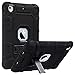ULAK iPad Mini Case, iPad Mini 2 Case, iPad Mini 3 Case, iPad Mini Retina Case, Three Layer Heavy Duty Shockproof Protective Case for iPad Mini, iPad Mini 2, iPad Mini 3 with Kickstand (Black/Black) primary