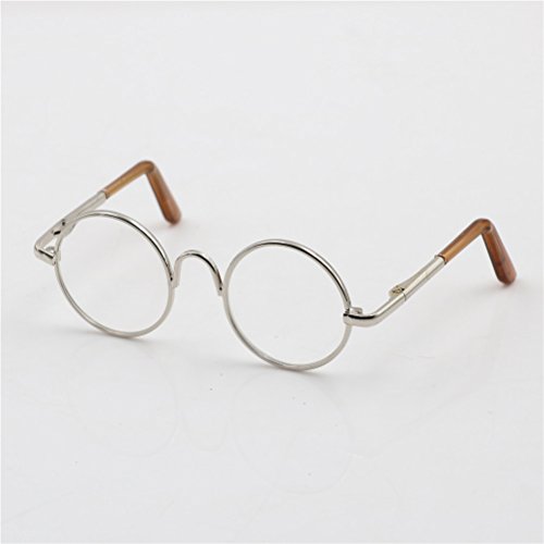 Cute Round Frame Eyeglasses Clear Lens Eyewear for 12" Blythe Dolls Accessory