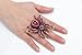 YACQ Women's Spider Stretch Rings Fit Finger Size 6.5 to 9 - Elastic Soft Band Perfect for Arthritis - Silk Scarf Holders - Lead & Nickle Free - 2-1/4 x 2-1/4 Inches - Halloween Costume Accessories