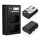 Powerextra 2 Pack Replacement Canon LP-E6 Battery & Dual Battery Charger USB LCD Display Compatible for Canon EOS 80D, 6D, 7D, 70D, 60D, 5D Mark III, 5D Mark II, BG-E14, BG-E11, BG-E9, BG-E7