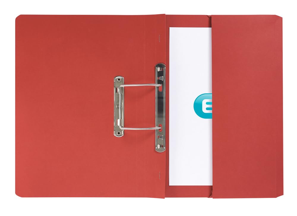 Elba Foolscap Strongline Spring Pocket Files, Bordeaux, 320 gsm, Pack of 25, 100090149
