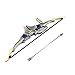 Brdwn Unisex Cosplay Genji Hanzo Mccree Reinhardt Reaper Model Key Ring, Hanzo Bow(20cm), One Size