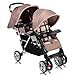 Costzon Double Stroller, Twin Tandem Baby Stroller with Adjustable Backrest, Footrest, 5 Points Safety Belts, Foldable Design for Easy Transportation (Grey)