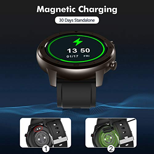 Smart Watch, Popglory Smartwatch HR, Touchscreen 1.3" Fitness Tracker