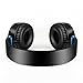 Wireless Headphones, Sound Intone P6 Stereo Bluetooth Headphones with Microphone Over-ear Foldable Portable Music Headsets for Cellphones Laptop Tablet TV Headphones (Black Blue)
