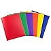 Heavy Duty Plastic 2 Pocket Folders - Set of 6 Assorted Colors (Primary Colors) - Sturdy and Water-Proof File Folder for Office and School, Keep Your Files Organized
