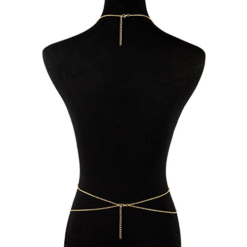 BaubleStar Sexy Belly Chain for Waist Bikini Body Chain Art Jewelry Fashion Beach Pendant Layering Necklace Gold For Women Girl - Thumbnail 4