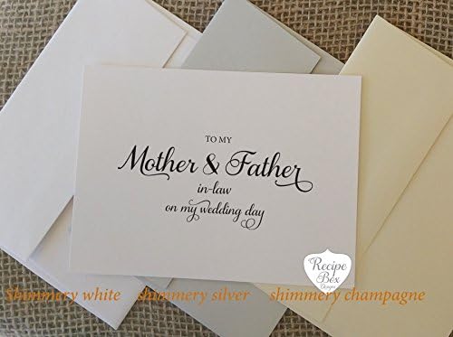 Wedding Day Thank you cards, Cards for Bridal Family, Wedding Cards - Choice of 1 Card