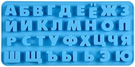 ロシアアルファベット文字型diyアルファベットベーキングフォンダンシリコン型チョコレートパーティーケーキデコレーションツールベーキング