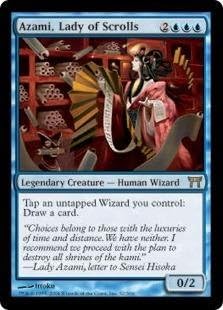 Amazon マジックザギャザリング Mtg 青 英語版 巻物の君 あざみ Azami Lady Of Scrolls Chk 52 レア トレカ 通販