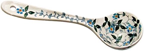 Polish Pottery Handmade 6.5'' Coffee Scoop Ladle Poland Traditional Pattern 2163