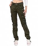 Lixmee Women'S Outdoor Straight Regular Cargo Pants Green Medium