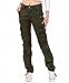 Lixmee Women's Solid Color Regular Cargo Pants, Green, Large