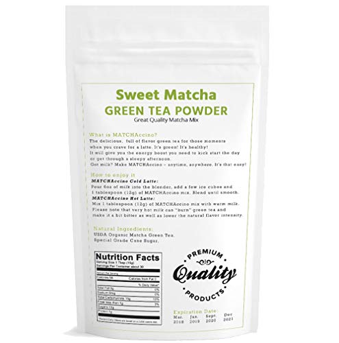Japanese Sweet Matcha 3x 12oz Green Tea Powder Mix | Made with 100% Organic Matcha | Perfect for Making Green Tea Latte or Frappe | 3 Pack Bag | Matcha Outlet - Thumbnail 4