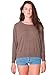 American Apparel Women's Blend Rib Light Weight Raglan Pullover, Tri/Coffee, Small