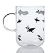 Penguin Glass Coffee Cup 17 Ounce Handle Mugs Drinking Tea, Latte, Espresso, Juice, Beer,Wine Water Mascotcases