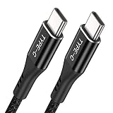 USB C to C Cable (2Pack 6.6ft), ALLEASA USB Type C Fast Charger Nylon Braided Charging Cord Compatible Google Pixel 2/3/2 XL/3 XL, Nexus 6P 5X, Galaxy S9 S8 Plus, Note 10/Plus 9, Black