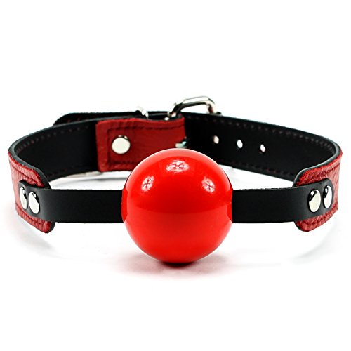 Bonn Silicone Mouth Ball for Men and Women Lambskin Leather Strap (Red)