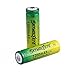 OVERMAL 2PCS 14500 3.7V 1200mAH BRC Lithium Rechargeable Li-ion Battery + Smart Charger