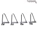 6 Inch Hairpin Legs 3/8 Inch Thick Heave Duty - RAW STEEL - Leg Protectors, Screws - Set of 4 - Metal Legs - Coffee Table Legs – Cabinet Legs - Furniture Legs - Mid Century Modern by Homeland Hardware