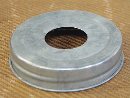 Click Here to See More Images Package of 12 - Galvanizedl Tin Small Mouth Canning Jar Lids with 1-1/16