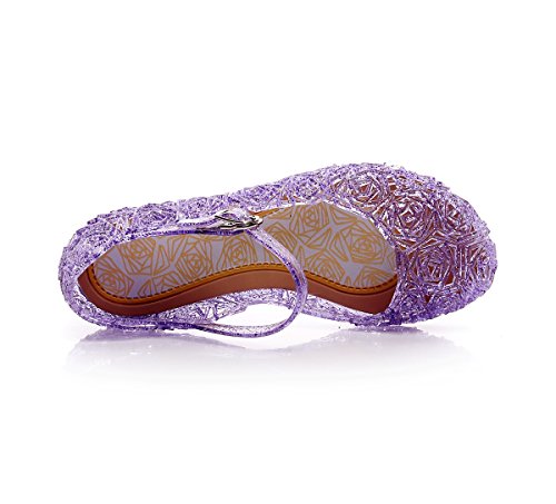 Jelly Sandal For Girls With LED Light Heel Princess Girls' Sparkle Dress Up Cosplay Heel Jelly Shoes Size 3 - Thumbnail 7