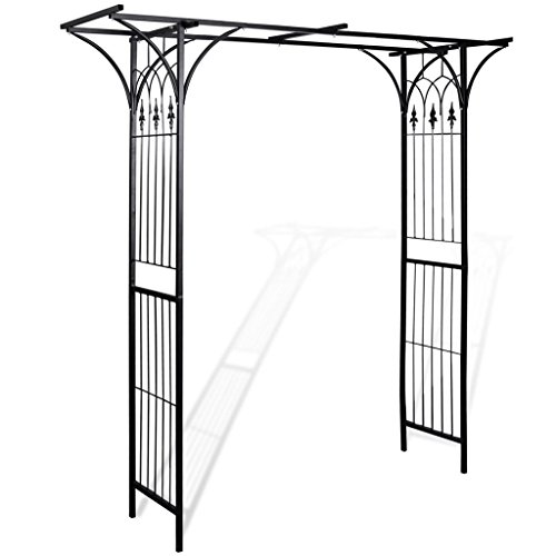Unfade Memory Garden Arch Metal Arches Trellises Arbours Pergolas Arbor Arbour Archway with Graceful Curve for Patio Terrace Lawn Backyard Wedding
