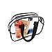 Clear Purse that is Event Stadium Approved. Clear Handbags for Cosmetics, Makeup, and Travel. Clear Bag Made of Transparent Plastic (Black)