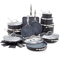 GreenPan Valencia Pro Hard Anodized Healthy Ceramic Nonstick 22 Piece Cookware Pots and Pans Set, PFAS-Free, Induction, Dishwasher Safe, Oven Safe, Gray GreenPan Valencia Pro Hard Anodized Healthy Ceramic Nonstick 22 Piece Cookware Pots and Pans Set, PFAS-Free, Induction, Dishwasher Safe, Oven Safe, Gray