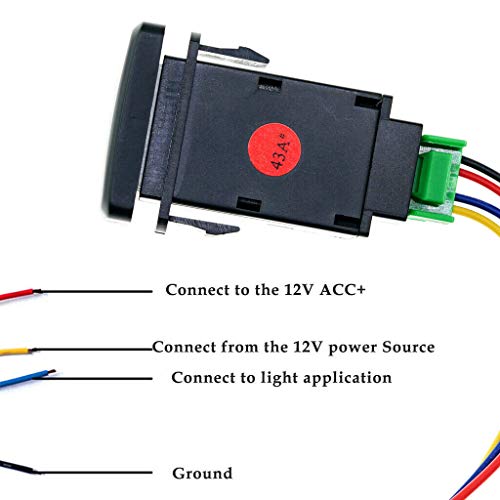 image for Xotic Tech Factory Style 4-Pole 12V Push Button Switch w/LED Backgroun