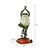 Ivy Home Garden Decoration Resin Statuary Yoga Frog Standing on The Carrot