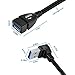 UCEC USB 3.0 Extension Cable, Male to Female 90 Degree Short Extension Cord 6 Inch Extender, Up & Down Angle, 2 Pack (Black)