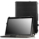 Moko Samsung Galaxy Tab PRO 10.1 Case - Genuine Leather Slim-Fit Multi-angle Folio Cover Case for Note 10.1 Inch 2014 & Tab Pro 10.1 Tablet, BLACK (NOT Fit Tab 4 10.1 & Tab 10.1 & Tab2 10.1)