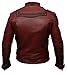 Mens Guardians Distressed Red Maroon Leather Jacket