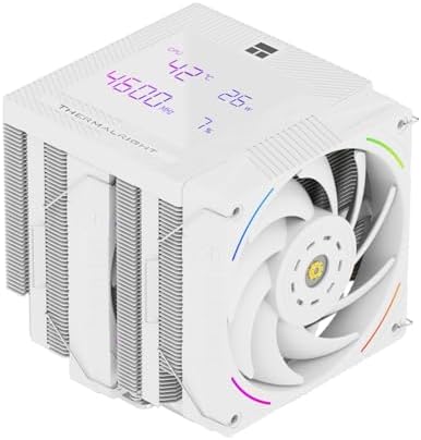 Thermalright TR Phantom Spirit 120 Digital SNOW CPU Luftkühler, 7 Heatpipes CPU Kühlung, Dual 120mm PWM Lüfter, Unterstützung für AM4/AM5/Intel lga1700/115X/1200/1851,Computer Kühler
